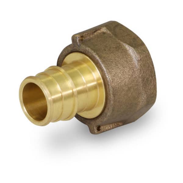 PLUMBFLEX 1/2 in. Pex A x 3/4 in. FIP Brass Water Meter Coupling with Washer Lead Free (Pack of 5)