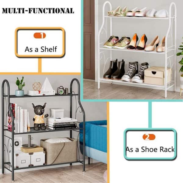 3 Tier Metal Corner Flower Plant Stand Multiple Holder (28.03 in