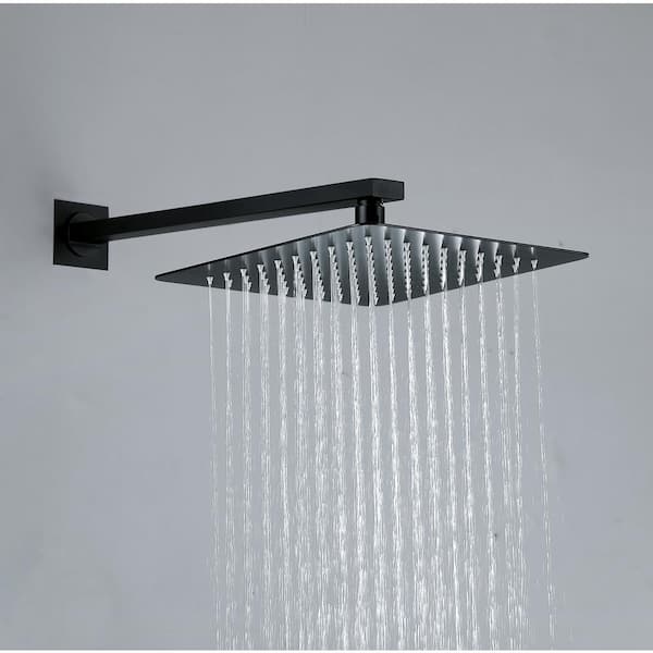 2-Handle 2-Spray Wall Mount Dual Shower Heads with Body Spray 10 in. Shower Head 1. 6GPM in Matte Black