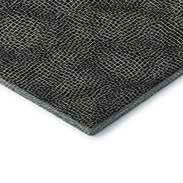 Mayfield Premium Machine Washable Abstract AMF1057 Black 3 ft. x 4 ft. Area Rug