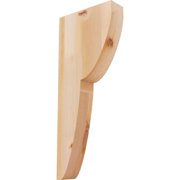 Ekena Millwork 3-1/2 in. x 12 in. x 28 in. Western Red Cedar Crestline Smooth Corbel