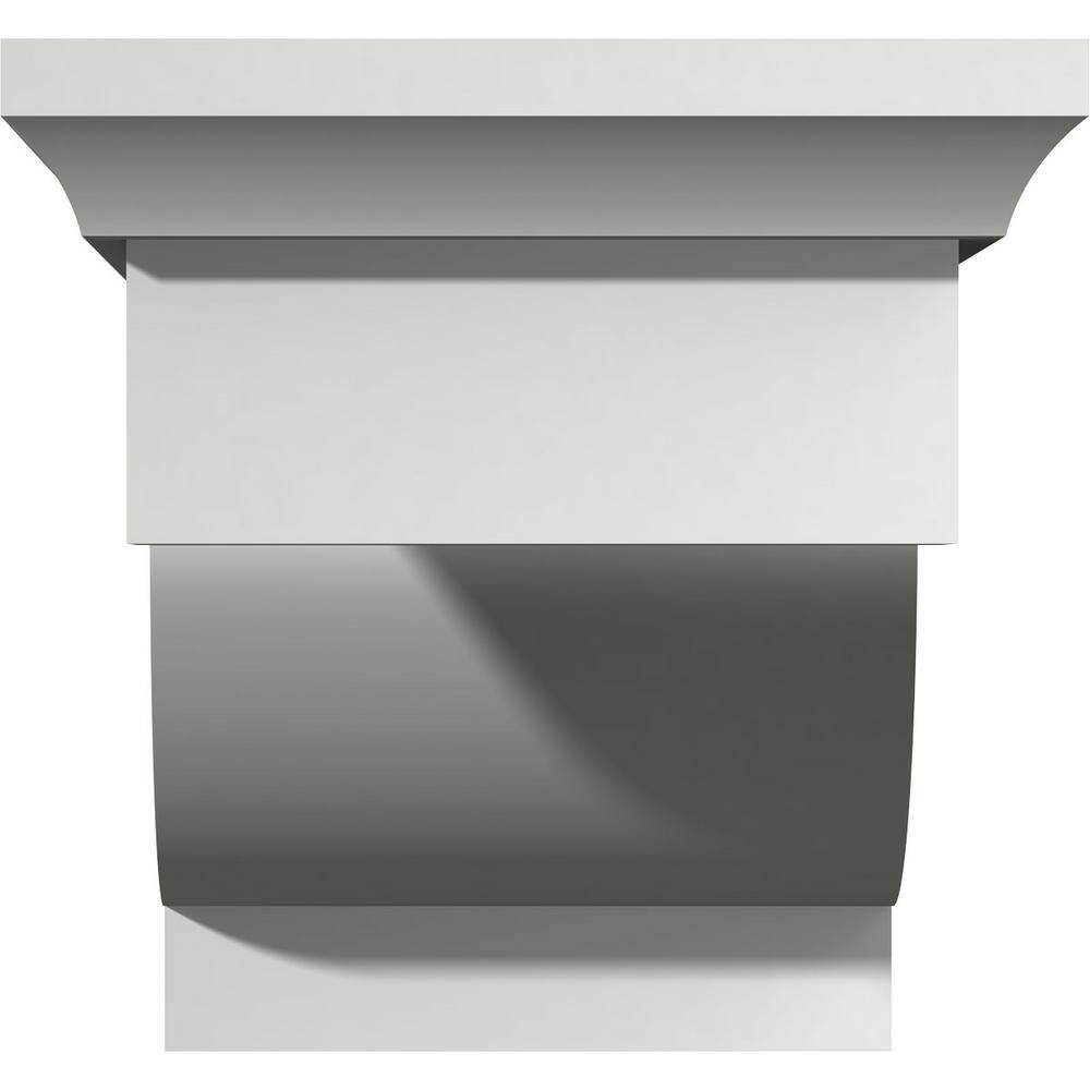 White Urethane Decorative Corbel Bracket, 6 x 7.5 x 5 Inches