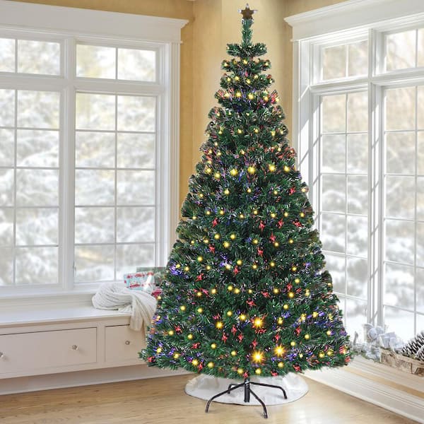 Christmas Tree Artificial Fiber with LED Tip Height 90 cm 