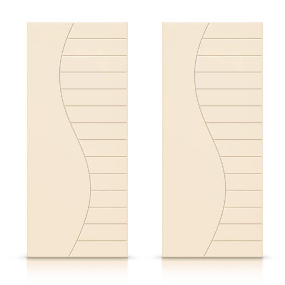 72 in. x 96 in. Hollow Core Beige Painted Composite MDF Interior Double Closet Sliding Doors price history on PriceWatchPro