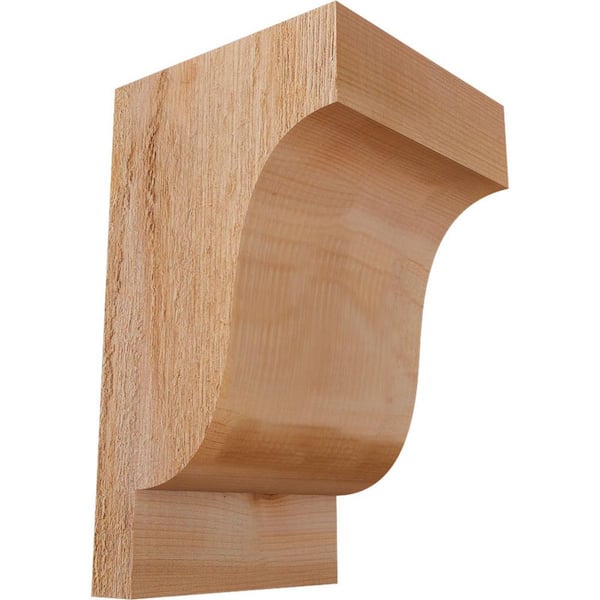 Ekena Millwork 6 in. x 6 in. x 10 in. Western Red Cedar Newport Rough Sawn Corbel