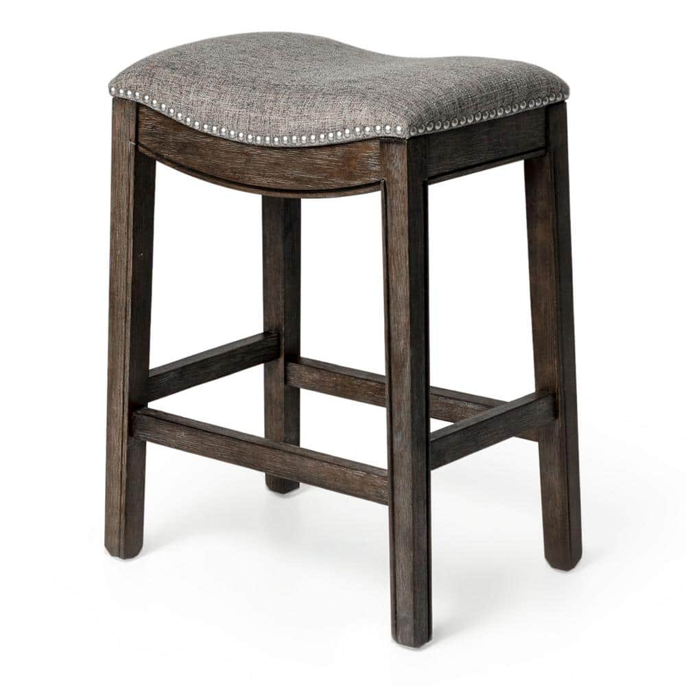 NewRidge Saddle Style 25  Counter Height Stool with Cobble Fabric