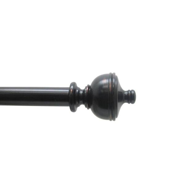 Home Decorators Collection 72 in. - 144 in. 1 in. Urn Single Rod Set in Oil Rubbed Bronze