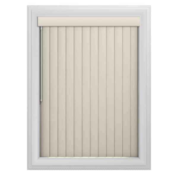 Bali Cut-to-Size 3.5 in. W x 91.5 in. L Ivory Crown 3.5 Vertical Blind/Louver Set