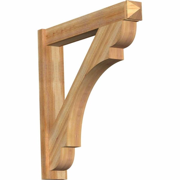 Ekena Millwork 6 in. x 36 in. x 36 in. Olympic Arts and Crafts Rough Sawn Western Red Cedar Outlooker