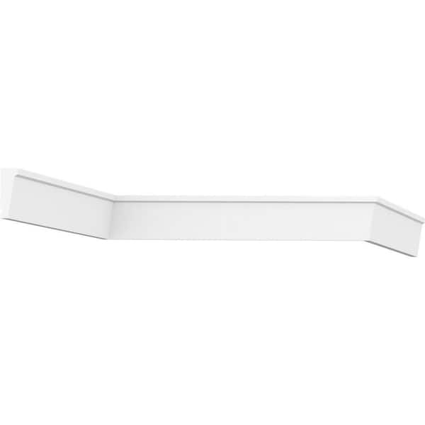 Ekena Millwork 2 in. x 5/8 in. x 96 in. Drip Cap Moulding, PVC