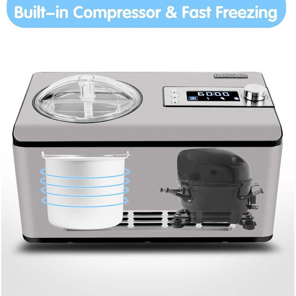 2.2 Qt. 2in1 Yogurt Ice Cream Maker with Compressor - Thumbnail 2