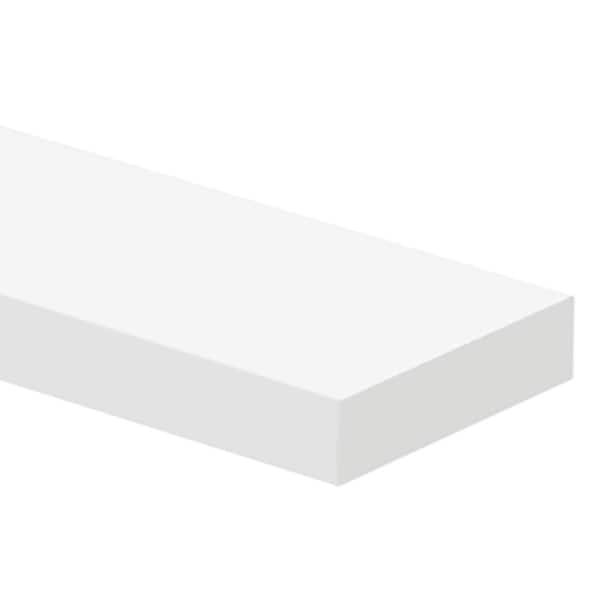 AZEK 1 in. x 3.5 in. x 12 ft. White PVC Composite Traditional Trim ...