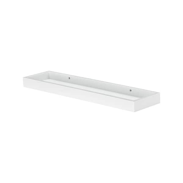 Dolle LOGGIA 23.6 in. x 5.9 in. x 1.6 in. White MDF Decorative Wall Shelf with Brackets