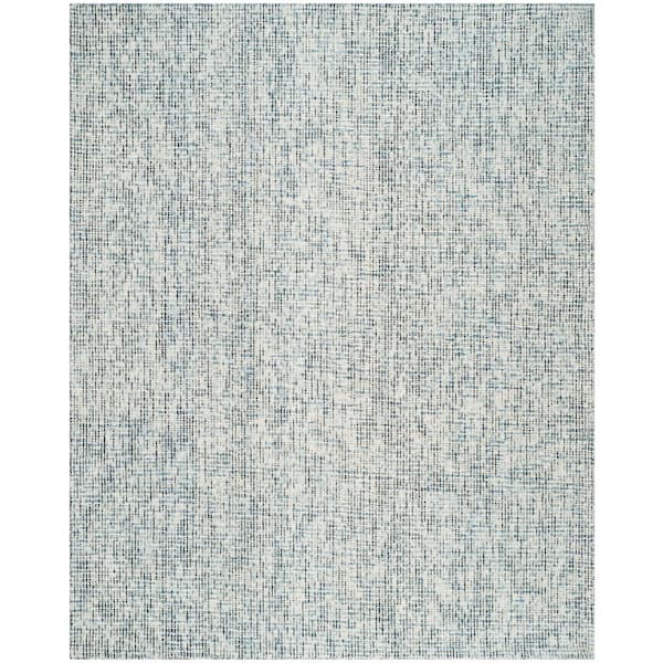 Safavieh Abstract Collection ABT468B Handmade Premium Wool Area Rug Blue 8' x 10' Charcoal