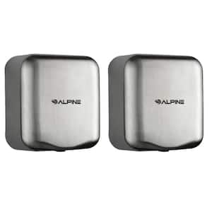 Hemlock Commercial Stainless Steel Brushed Automatic High-Speed Electric Hand Dryer (2-Pack)