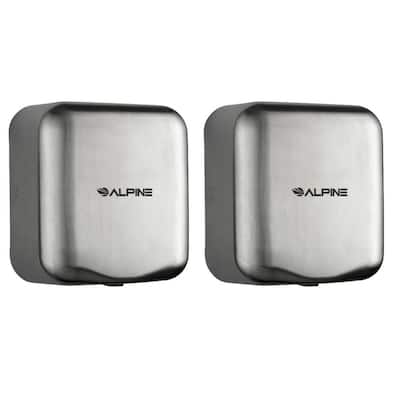 Hemlock Commercial Stainless Steel Brushed Automatic High-Speed Electric Hand Dryer (2-Pack)