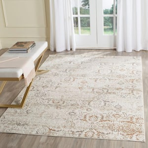 Artifact Grey/Cream 7 ft. x 9 ft. Transitional Floral Area Rug