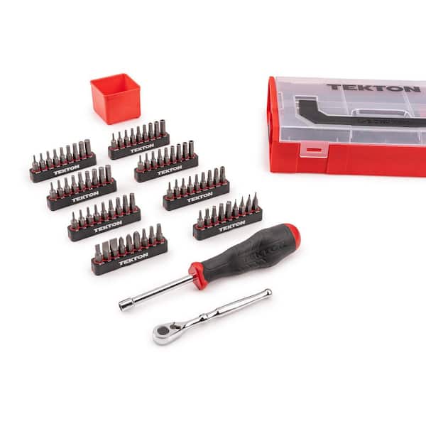 TEKTON 1/4 in. Driver and Multi-Bit Set with Mini Stacking Tool