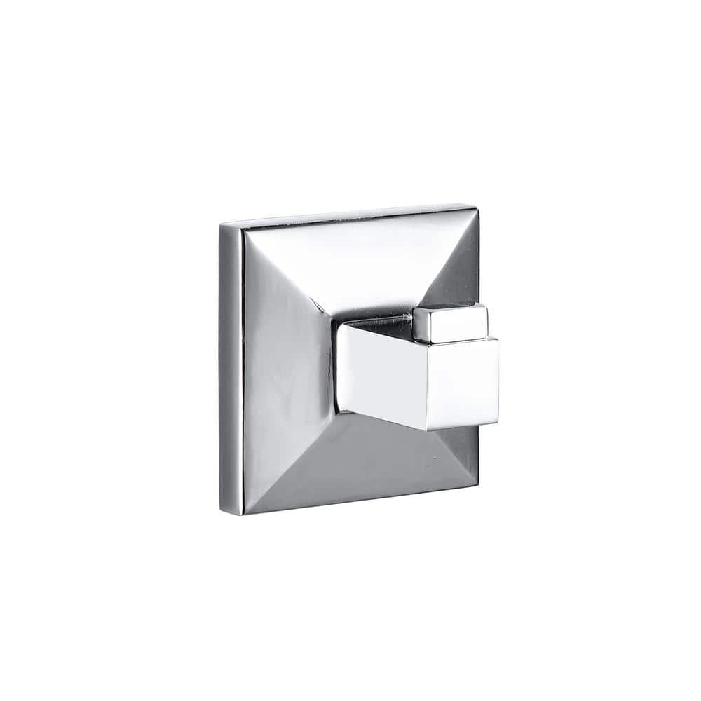 Moreno Square Single Bathroom Knob Robe/Towel Hook in Robe Chrome