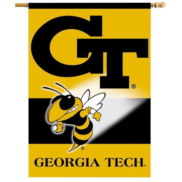 BSI Products NCAA 28 in. x 40 in. Georgia Tech 2-Sided Banner with Pole Sleeve