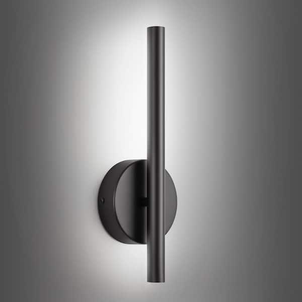 Rennnsan Brandon Contemporary 13.7 in. H 1-Light Matte Black 6000K Dimmable LED Wall Sconce