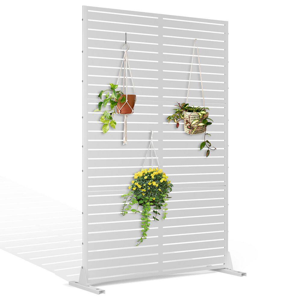 72 in. H x 47 in.W Metal Privacy Screen for Deck Patio Balcony Garden, Freestanding Decorative Privacy Screen and Panels price history on PriceWatchPro