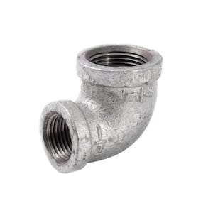3/4 in. x 1/2 in. Galvanized Malleable Iron 90-Degree FPT x FPT Reducing Elbow Fitting
