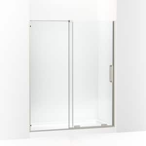 Echelon 59.75 in. W x 71.75 in. H Sliding Frameless Shower Door in Anodized Brushed Nickel