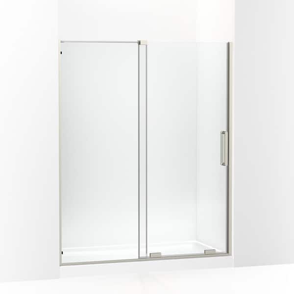 KOHLER Echelon 56-60 in. W x 72 in in. H Sliding Frameless Shower Door in Anodized Brushed Nickel