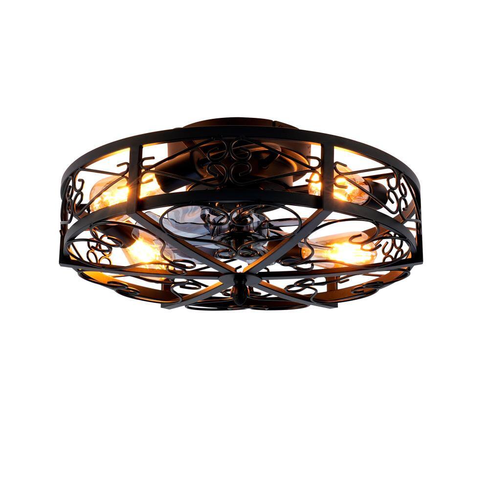 20 in. Black Caged Reversible Quiet DC Motor Ceiling Fan with Remote Control Reversible price history on PriceWatchPro