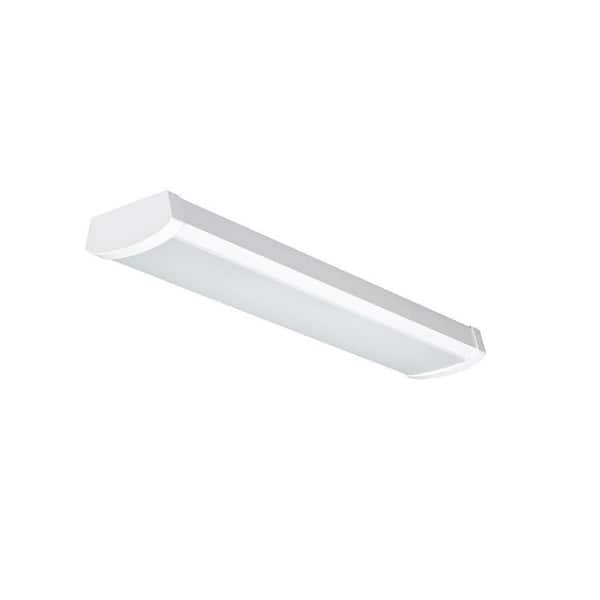 2 ft. 2280 Lumens Integrated LED Dimmable White Wraparound Light, 3500K