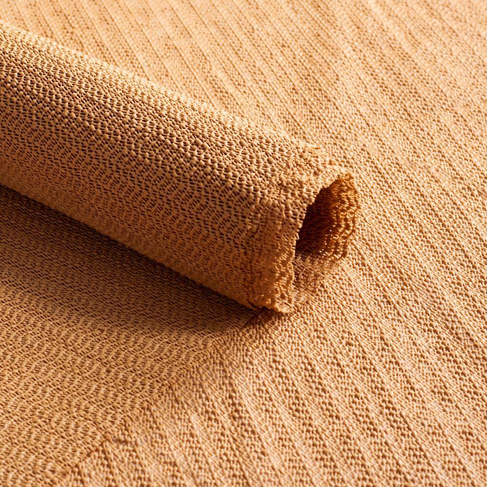 Beige Non-Slip Polyester and PVC Rug Pad