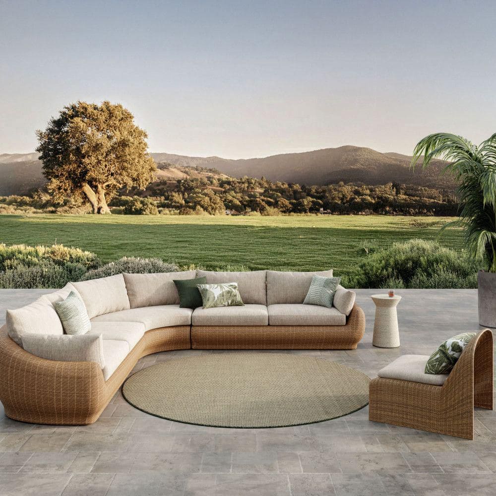 Courtyard Green 5 ft. Round x 5 ft. All-over design Contemporary Round Area Rug