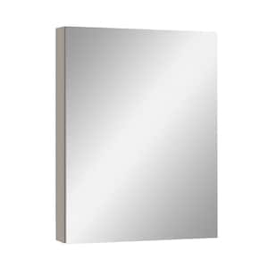 23 in. W x 30 in. H Rectangular White Aluminum Recessed/Surface Mount Medicine Cabinet with Mirror