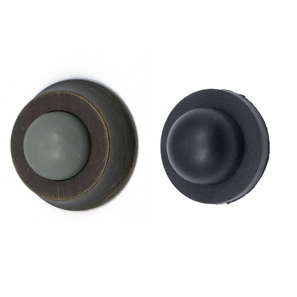 idh by St. Simons Mini Solid Brass Wall Door Bumper in Antique Brass