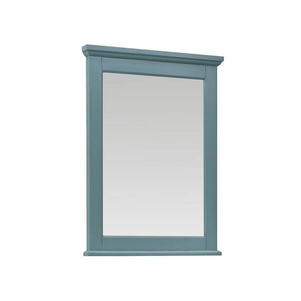 24 in. W x 32 in. H Framed Rectangular  Bathroom Vanity Mirror in seaglass