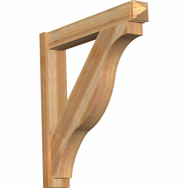 Ekena Millwork 6 in. x 36 in. x 36 in. Fuston Arts and Crafts Rough Sawn Western Red Cedar Outlooker