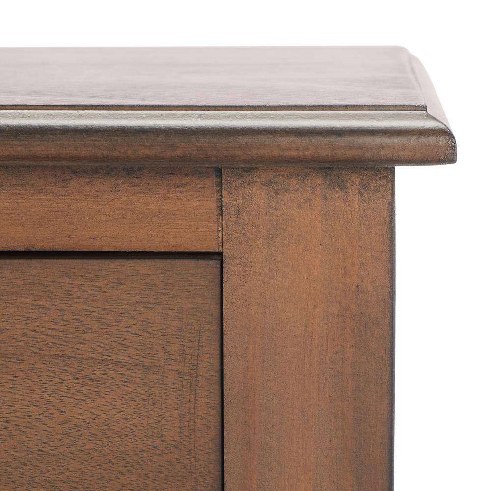 Athena Farmhouse 40" Brown Wood Console Table with Storage