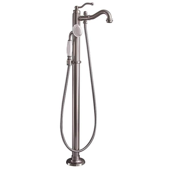 Barclay Products Lamar Single-Handle Freestanding Tub Faucet with Hand Shower in Brushed Nickel