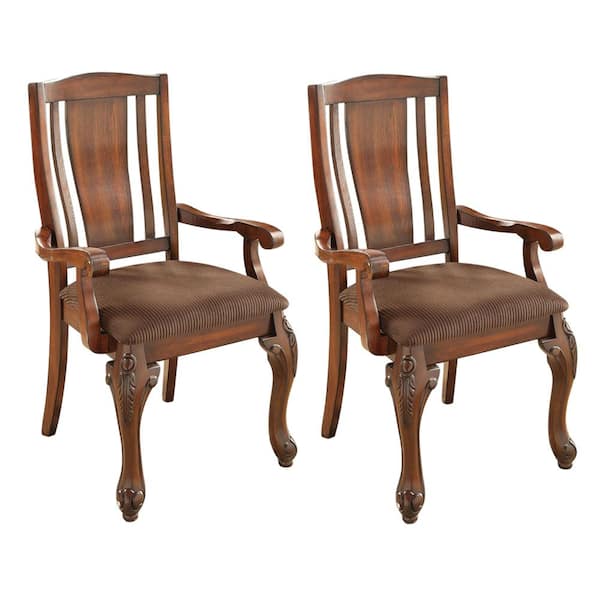 William's Home Furnishing Johannesburg I Brown Cherry Traditional Style Arm Chair