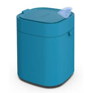 Functional Touchless Motion Sensor 3.5 Gallon Teal Indoor Recycling Bin