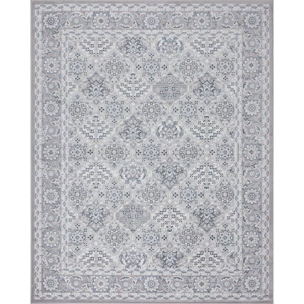 Tayse Rugs Nexus Oriental Gray 8 ft. x 10 ft. Indoor Area Rug