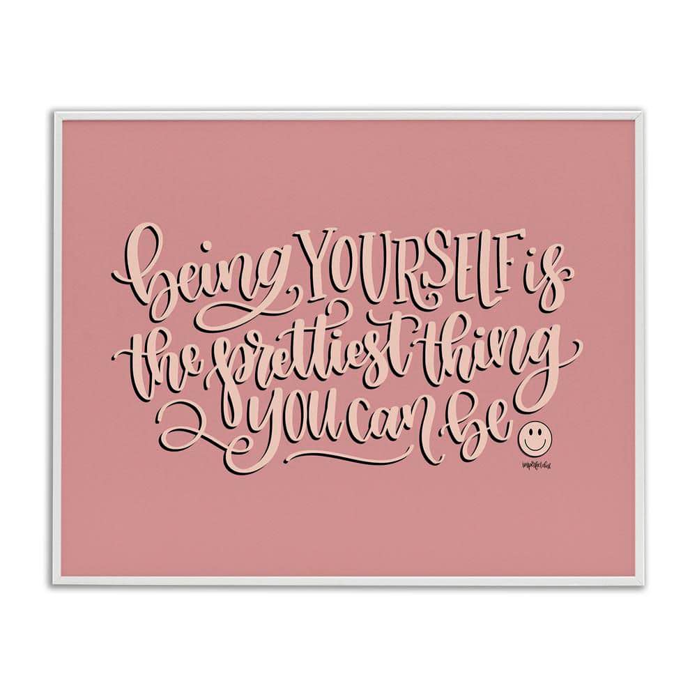 Being Yourself is Prettiest by Imperfect Dust White Framed Typography Giclee Art Print 11 in. x 14 in. price history on PriceWatchPro