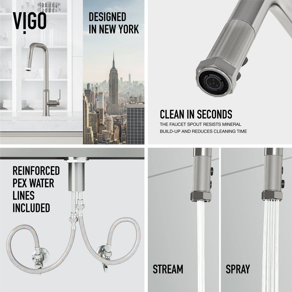 Hart 18" Stainless Steel Pull-Down Kitchen Faucet