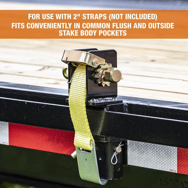 RedHoundAuto 2 - Lashing Winch 2 Inches 1 Left, 1 Right F Track Tie Down Tow Dolly Rack Strap Ratchet Binder Truck F - View #5