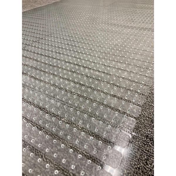 Ottomanson Floor Protector Clear 2 ft. 2 in. x 11 ft. Waterproof Non-Slip Clear Design Indoor Protector Runner Rug