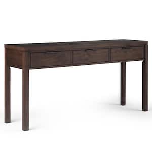 Hollander SOLID WOOD Contemporary 60 inch Wide Desk in Medium Saddle Brown
