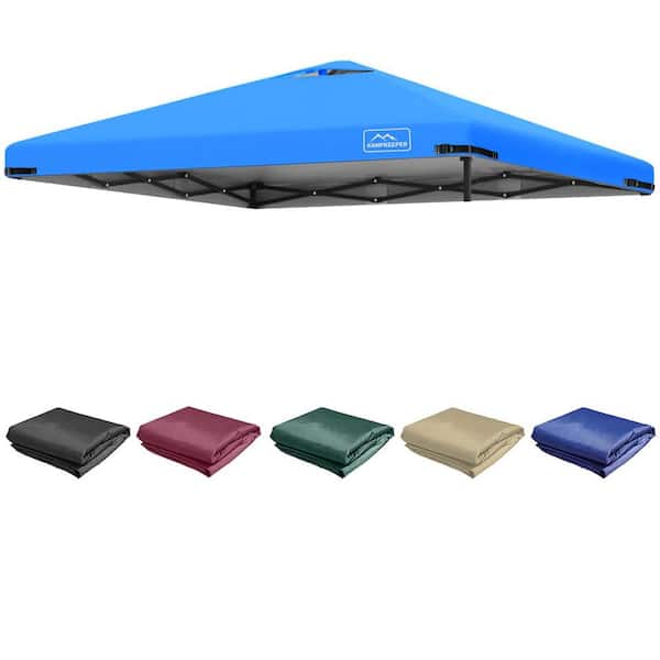 10 ft. x 10 ft. Light Blue Pop-Up Canopy Replacement Canopy Tent Top Cover with Air Vent Top Only