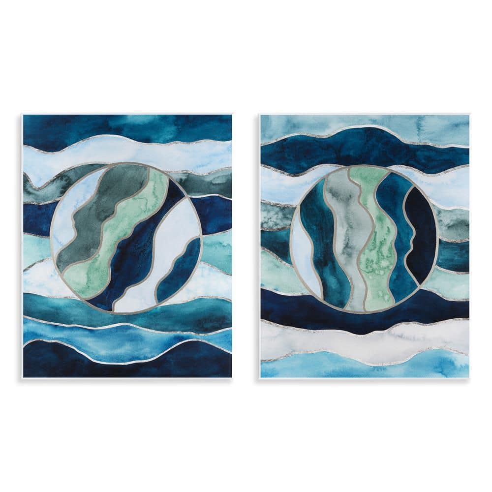 Nautical Stained Glass Style Abstract by Grace Popp 2-Pieces Unframed Abstract Graphic Art Print 14 in. x 11 in. price history on PriceWatchPro