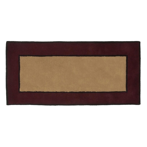 ACHLA DESIGNS 2 ft. x 5 ft. Contemporary II Rectangular Hearth Rug, Berry